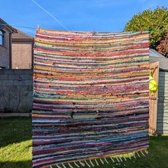 Colourful Rug / Boho Rag Style  140x215 cm