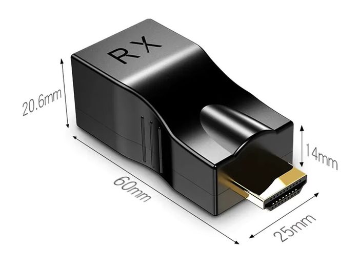 2pcs/set HDMI-compatible To RJ45 Ethernet Adapter 4K 1080P Signal Extender Up To 2.5Gbps 1080p For HDTV, STB, DVD