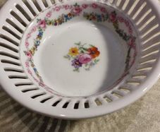 Lovely Antique Bavaine Flowery Dish.