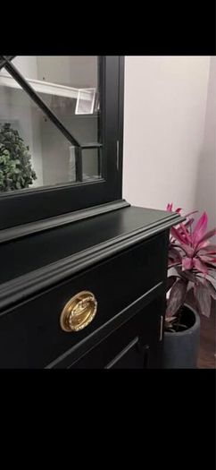 Black Elegant Living Room Cabinet Unit