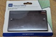 BG Electrical Double Blank Plate - Black Nickel