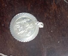 Sterling silver st Christopher necklace
