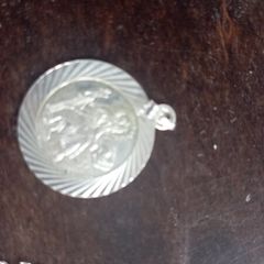 Sterling silver st Christopher necklace