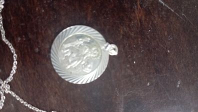 Sterling silver st Christopher necklace