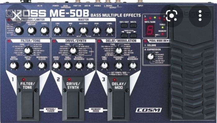 Boss ME50 multi effect Bass Pedal