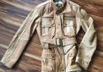 Tan 100% real leather fitted jacket