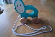 Monkey Wooden Pull Along Toy monkey