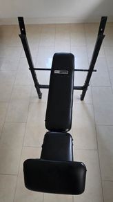 Pro Fitness Weight Bench with Barbell Rack