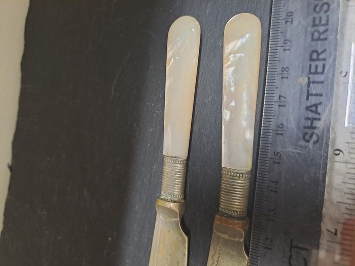 Antique Mother of Pearl fish knives