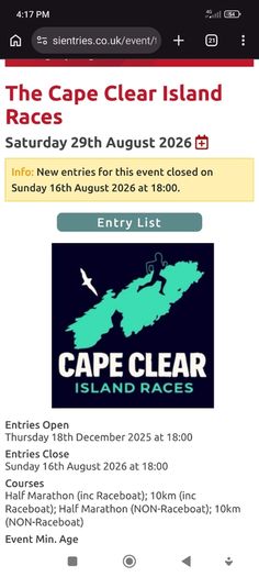 Cape Clear Island 10K Run Tickets