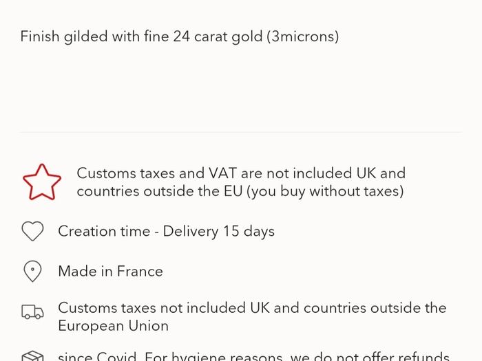 Maison Sabben 24 carat gold earrings