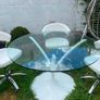 Calligaris round glass dining table -120 cm Image 3