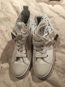 white leather boots