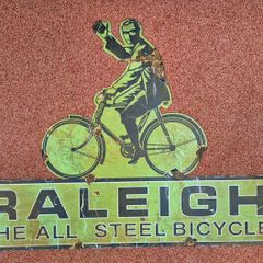 vintage Raleigh metal sign