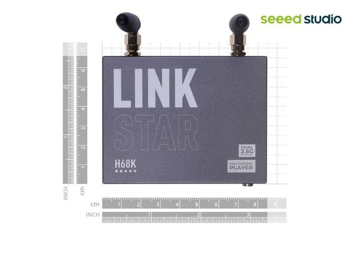 Seed Studio LinkStar-H68K-1432 Router with Wi-Fi 6, 4GB RAM & 32GB eMMC, dual-2.5G & dual-1G Ethernet, 4K output, Can run Android 11, Lubuntu 20.04 & OpenWRT support, Home Assistant