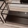 Nest of 2 Black Glass Tables Image 4