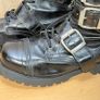 Alpha Rangers 14 Hole Black Combat Boots Buckle Gothic Biker Size UK 6 EU 40 Image 3