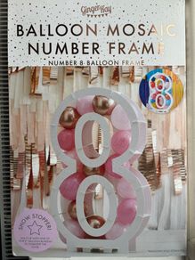 Giant number 8 balloon balloon frame for party by ginger ray