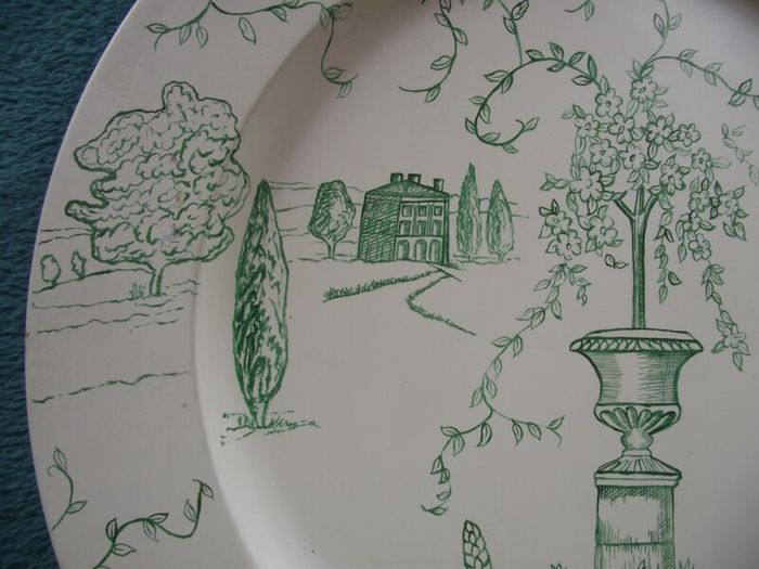 2 X Wedgwood Hand Painted Wooden Chargers - 13" Dia. - Factory Prototypes