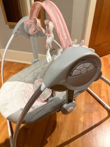 Baby Swing Grey & Pink, Excellent Condition