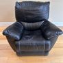 Black Leather Recliner Suite Image 8