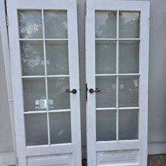 Internal wooden glass doors