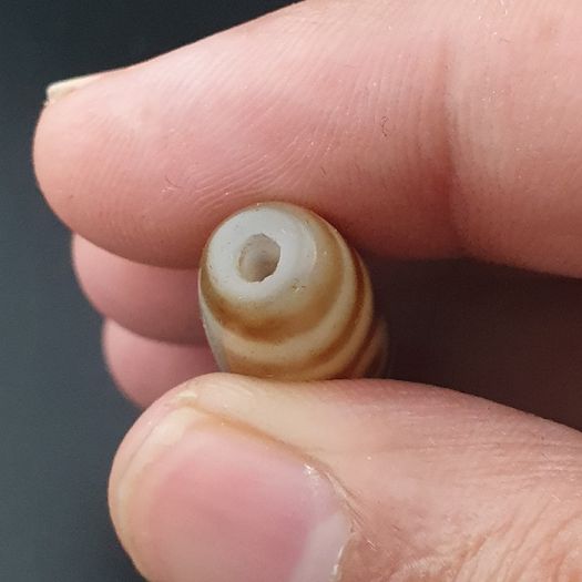 Antique Himalayan 4 Eyes Tibetan Agate Dzi Bead Amulet