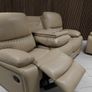Rita 3+2 True Beige Leather Recliner Sofa Set Image 6