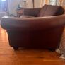 Brown Leather & Fabric 4-Seater Sofa Image 7
