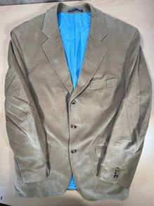 Gant Corduroy Blazer Jacket EU48 Medium Yellow Cord Chore 3 Button Lined