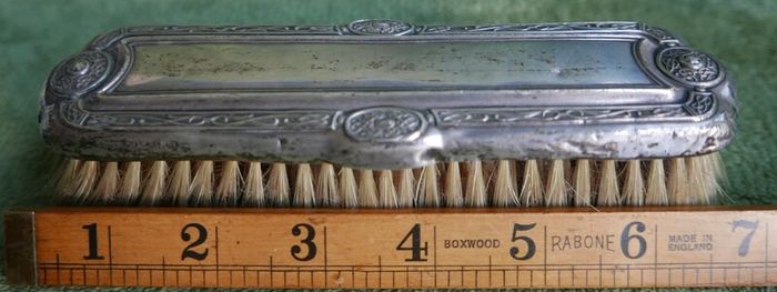 Antique 1800s Sterling Silver Cloth Brush, Art Deco Cloth Brush, 1800s - 97,8g