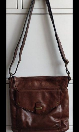 M&S Collection Genuine Leather Crossbody  Dark Tan
