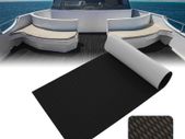 Boat Teak Decking EVA Foam Boat Flooring Non-Slip Marine Teak Decking Sheet Self-Adhesive Foam Faux Teak Decking for Yacht Boat Board Kayak 220 x 60cm, Black