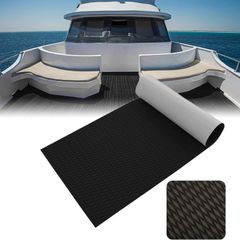 Boat Teak Decking EVA Foam Boat Flooring Non-Slip Marine Teak Decking Sheet Self-Adhesive Foam Faux Teak Decking for Yacht Boat Board Kayak 220 x 60cm, Black