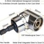 Impact Grade 105 Degree Angle Socket Adapter Power Hand Tool Part Driver Extension Set Screwdriver Holder Drill Nut Attachment Image 3
