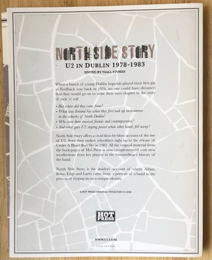 North Side Story: U2 in Dublin 1978-1983 - Hot Press Book with Map
