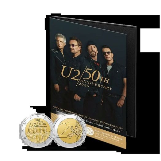 2026 Ireland 2 Euro Commemorative Coin - U2. Proof