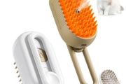 Cat Dog Pet Grooming Comb with Electric Spray Water Steam Soft Silicone Brush Kitten Pet Bath Brush Massage Pet Hair Remover