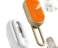 Cat Dog Pet Grooming Comb with Electric Spray Water Steam Soft Silicone Brush Kitten Pet Bath Brush Massage Pet Hair Remover