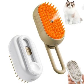 Cat Dog Pet Grooming Comb with Electric Spray Water Steam Soft Silicone Brush Kitten Pet Bath Brush Massage Pet Hair Remover