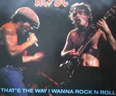 AC/DC limited edition 12 inch single original 1988 release of that's the way I want to rock and roll vinyl record in vg+ con