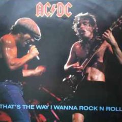 AC/DC limited edition 12 inch single original 1988 release of that's the way I want to rock and roll vinyl record in vg+ con