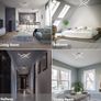 Elegant Curved Design Ceiling Lights, 28W Cool White Light 6500K 4 Built-in LED Boards,Modern Ceiling Fixture for Living Rooms, Bedroom, Kitchen Hallway and Bedroom,2400 Lumens Image 3