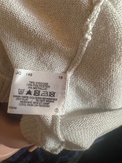 Joanna Hope silver bolero cardi size UK 16 EU44 Perfect condition Postage included