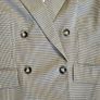 NEW H&M Double-breasted blazer - Light beige/ Checked - Size S Image 6