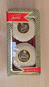 Rare Vintage 1960s Lentheric Tweed Perfumed Soap Set Collectible Unused