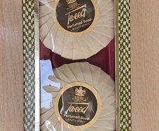 Rare Vintage 1960s Lentheric Tweed Perfumed Soap Set Collectible Unused