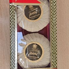 Rare Vintage 1960s Lentheric Tweed Perfumed Soap Set Collectible Unused
