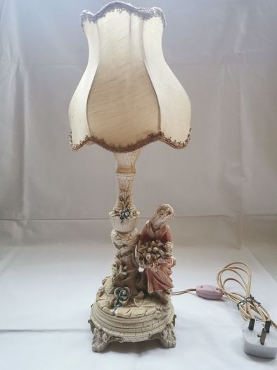 Ornate lamp with shade in working order