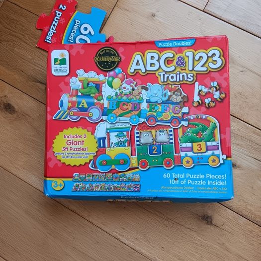Alphabet and numbers giant  Train puzzles /jigsaw